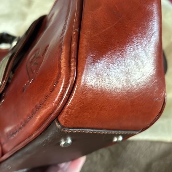 American West handbag, ladies, all leather, handmade, silver buckle. Like new - Picture 10 of 15